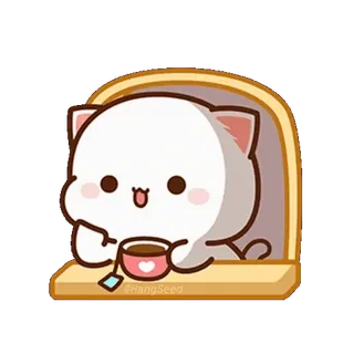 🥹 839fd962 cat, cute, tea, kawaii, cartoon telegram sticker