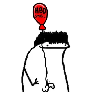 🎈 36a46754 HBD SMBKL compleanno, palloncino, omino stilizzato, festa, saluto, buon compleanno whatsapp sticker