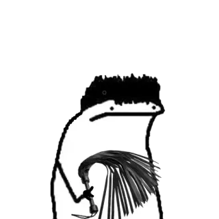 😈 6d557306 florkofcows, frusta, arma, violenza, meme, omino stilizzato whatsapp sticker