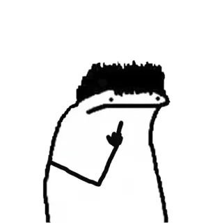 🖕 c3c5c06b offensivo, dito medio, maleducato, cartone animato, gesto whatsapp sticker