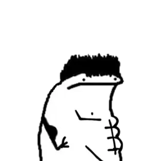 💪 d00d5dc4 florkofcows, omino stilizzato, gesto offensivo, cartone animato, umorismo, meme whatsapp sticker