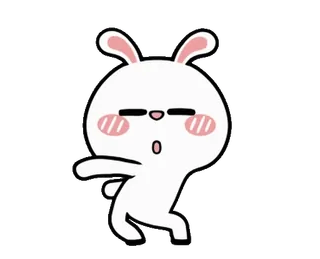 🕺 45cc7da1 coelho, coelhinho, fofo, desenho animado, animal, branco telegram sticker