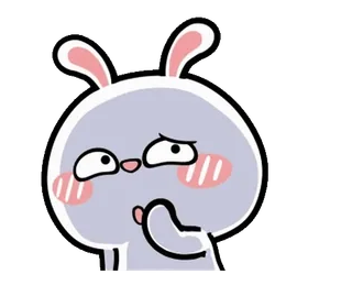 😨 7bdbbeac coelho, desenho animado, animal, fofo, adesivo telegram sticker