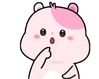 🤭 9010afb5 hamster, cute, animal, sticker, pink, cartoon telegram sticker