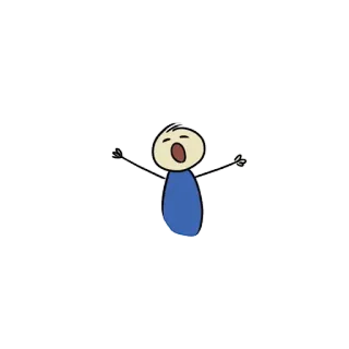 😴 478f646a 棒人間, 歌う, 両手を広げる, 漫画, シンプル, イラスト whatsapp sticker