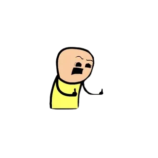 🖕 93270414 漫画, 棒人間, 中指, 攻撃的, 失礼, ユーモア whatsapp sticker