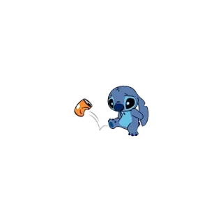 😔 e76278ee Stitch Lilo & Stitch スティッチ, ディズニー, アニメ, リロ・アンド・スティッチ, かわいい, 悲しい whatsapp sticker