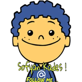 ☺️ 6c1d4b32 SOFYAN KADES ! FOLLOW ME.. Dibujo animado, Persona, Redes sociales, Sígueme, Perfil telegram sticker
