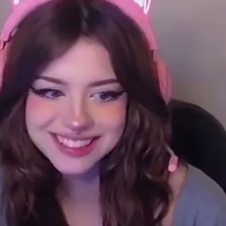 📻 32f510ab женщина, девушка, розовый, наушники, уши, улыбка, милый telegram sticker