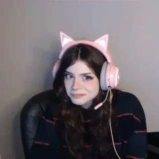 🌺 fd2afc53 woman, girl, cat ears, headphones, brunette telegram sticker