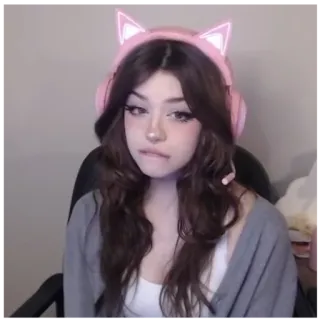 💒 56c0989f gamer, girl, headphones, kawaii, cute telegram sticker