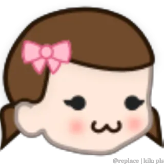 😺 9bd94a2d @replace | kik:pls мультфильм, девушка, каваи, милый, наклейка telegram sticker