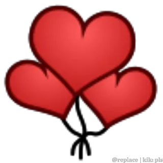 ❤ af5ad27c @replace | kik:pls сердечки, любовь, красный, эмодзи telegram sticker
