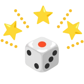 ✨ 130c8e49 dadi, stelle, fortuna, gioco, gioco d'azzardo whatsapp sticker