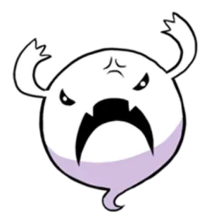 👿 f435c0de geist, monster, cartoon, wütend, süß, halloween telegram sticker