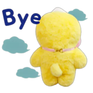 🐣 937c494a Bye addio, arrivederci, carino, giallo, ciao, animale, anatra telegram sticker