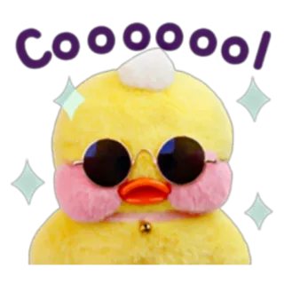 🐣 e2b06e00 Cooooool anatra, figo, occhiali da sole, carino, kawaii, animale telegram sticker