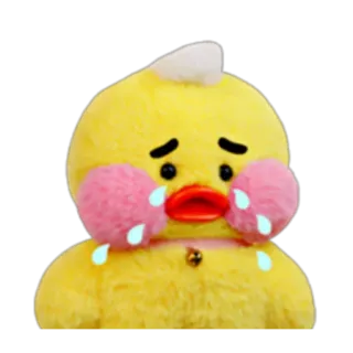 🐣 e4ae7f07 anatra, carino, piangente, triste, animale, cartone animato telegram sticker
