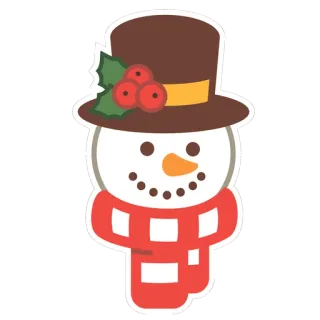 ☃ 31a6b61b Schneemann, Winter, Feiertag, Weihnachten, Festlich, Dekoration, Schnee telegram sticker