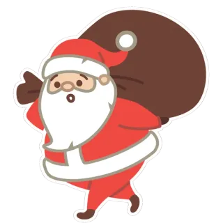 😁 b0d1c1ee Santa Claus Weihnachtsmann, Weihnachten, Feiertag, Winter, Feier, festlich telegram sticker