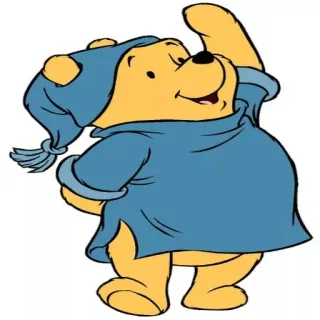 🥱 2aaa5af9 Winnie the Pooh winnie puuh, cartoon, schlafanzug, bär, tier telegram sticker