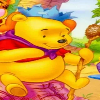 👑 448fb749 Winnie the Pooh Cartoon, Winnie Puuh, Bär, Disney telegram sticker