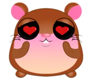😍 92279adf criceto, amore, cuore, animale, carino, cartone animato telegram sticker