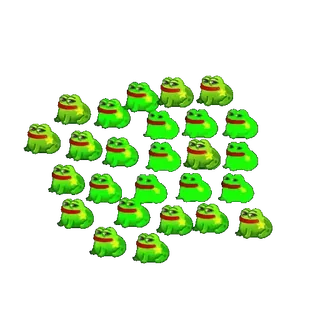 🐸 d8a3a8fa กบ, สีเขียว, การ์ตูน telegram sticker