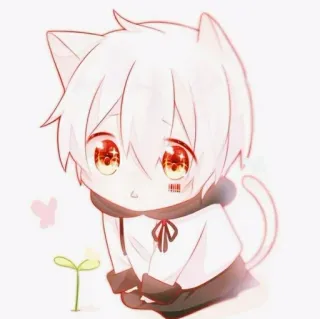 🇦🇱 7176a6a4 Anime, Gatto, Chibi, Carino, Manga telegram sticker