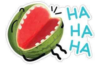 😃 bde289f2 HA
HA
HA dưa hấu, cười, hài hước, vui nhộn, hoạt hình, thức ăn telegram sticker