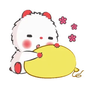 😴 7e36df64 dễ thương, động vật, hoạt hình, kawaii, mềm mại, xù xì telegram sticker