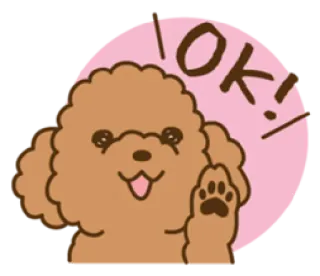 👌 14eda2aa OK! 犬, OK, 子犬, 動物, かわいい telegram sticker