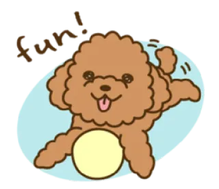 😄 63bb5adb happy 犬, 子犬, 可愛い, ボール, 幸せ telegram sticker
