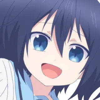 😃 4aff23f9 อนิเมะ, ผู้หญิง, ยิ้ม, น่ารัก, การ์ตูน telegram sticker