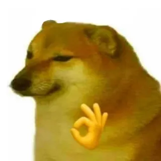 🐕 4eb6c437 Hund, Meme, Ok-Zeichen, Geste whatsapp sticker