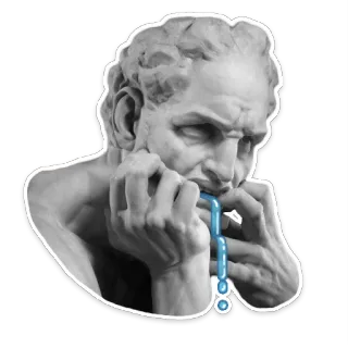 😪 333759a0 sculpture, classique, homme, visage, expression, réflexion, inquiet telegram sticker
