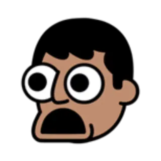 😧 ece71b9a 震惊, 卡通, 脸, 惊喜, 情绪, 害怕 telegram sticker