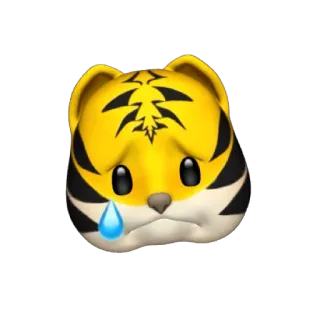 🐯 1f0054bb tigre, triste, emoji, animal, dibujo animado, lindo telegram sticker