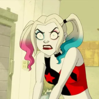 🎪 0faf5bb6 Harley Quinn Harley Quinn, DC Comics, phản diện, hoạt hình, biểu cảm telegram sticker
