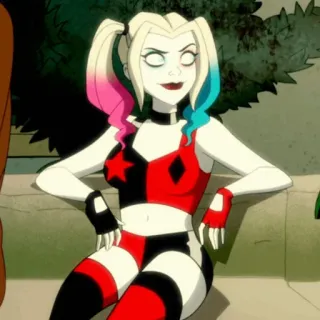 🎪 4c0a9549 Harley Quinn Harley Quinn, DC Comics, phản diện, phim hoạt hình telegram sticker