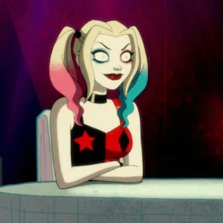 🎪 908dfb24 Harley Quinn Harley Quinn, DC Comics, Nhân vật phản diện, Phim hoạt hình, Hoạt hình telegram sticker