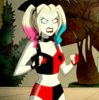 🎪 f4962489 Harley Quinn Harley Quinn, DC Comics, kẻ phản diện, phim hoạt hình, nhân vật truyện tranh telegram sticker