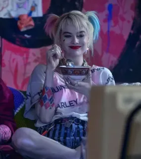 💎 bfc15643 Harley Quinn HARLEY Harley Quinn, DC Comics, Birds of Prey, Margot Robbie, antybohater, postać kobieca, postać z komiksu telegram sticker