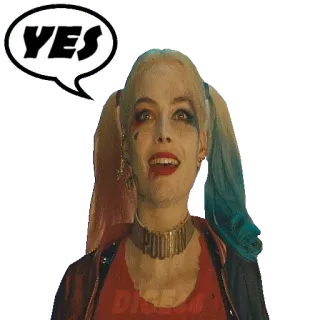 👍 41bb7da1 Harley Quinn YES харли квинн, да, dc comics, фильм, суперзлодей, марго робби telegram sticker