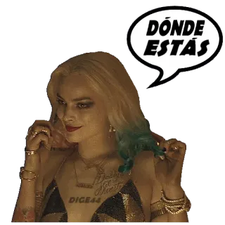 😑 4465c27b Harley Quinn DÓNDE ESTÁS Harley Quinn, DC Comics, Superhéroe, Cómic, Personaje femenino telegram sticker