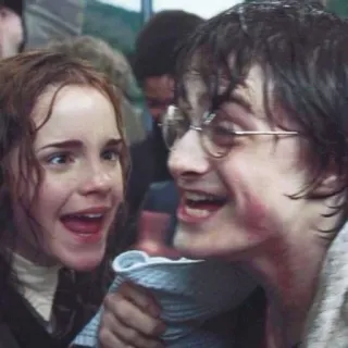 💋 6824742f Harry Potter 哈利波特, 赫敏, 丹尼尔·雷德克里夫, 艾玛·沃森 telegram sticker