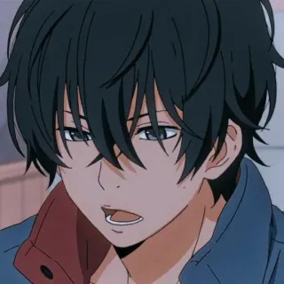 🏷 138ee0b9 Anime, Chico, Retrato, Dibujo animado, Animación, Adolescente telegram sticker