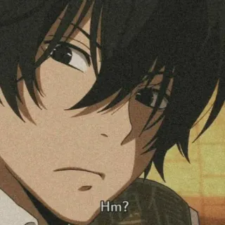 🏷 28633943 Hm? anime, pregunta, hm, expresión telegram sticker