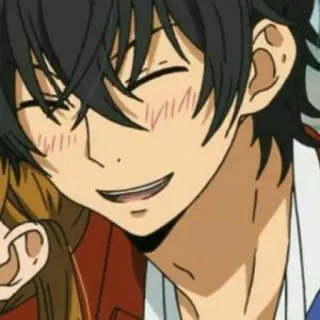 🏷 5be9942c anime, sonriendo, feliz, dibujos animados, niño telegram sticker