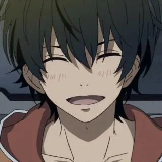 🏷 67de44ac anime, sonriendo, chico, alegre, animación, dibujos animados telegram sticker